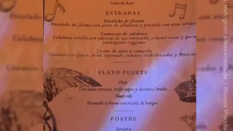 Menú boda de Angela Aguilar y Nodal en Morelos