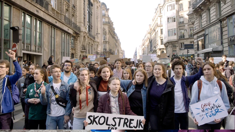 Greta Thunberg en una escena del documental “I Am Greta”