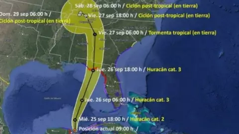 ¿A qué hora se alejará el Huracán Helene de la Península de Yucatán, según Conagua?