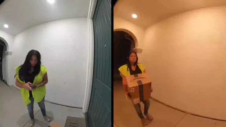 Repartidora intenta robar un paquete tras entregarlo