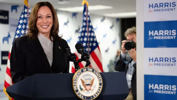 Kamala Harris habla tras renuncia de Biden a candidatura