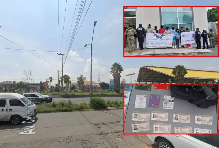 Ocho personas fueron detenidas presuntamente participar en un asalto a combis en Ecatepec.