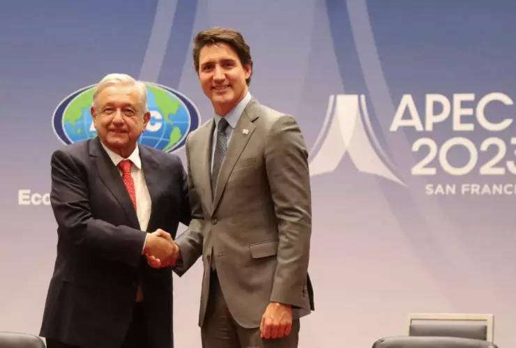 AMLO con Justin Trudeau