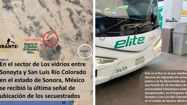 Sonora colombianos secuestrados