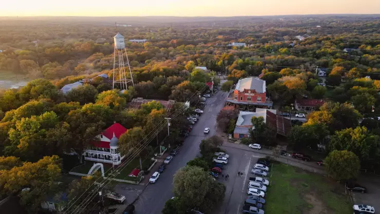 la bonita ciudad de New Braunfels en Texas