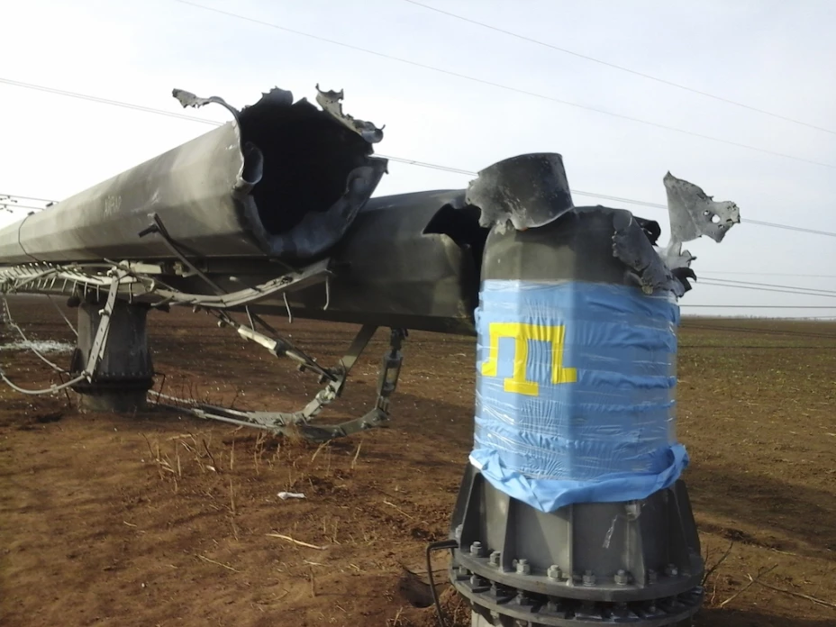 Torres de electricidad en Crimea