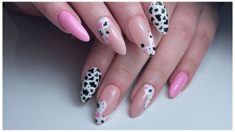 diseño de uñas de vaca