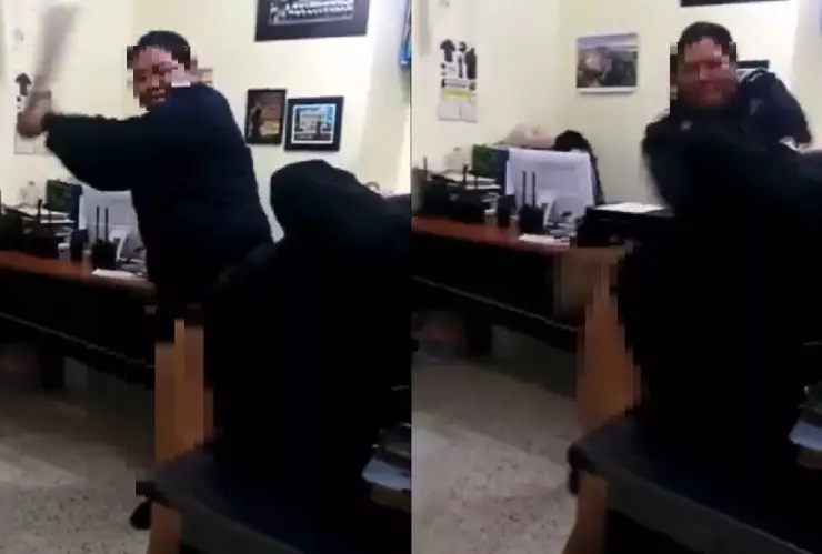 Perote detenido policía