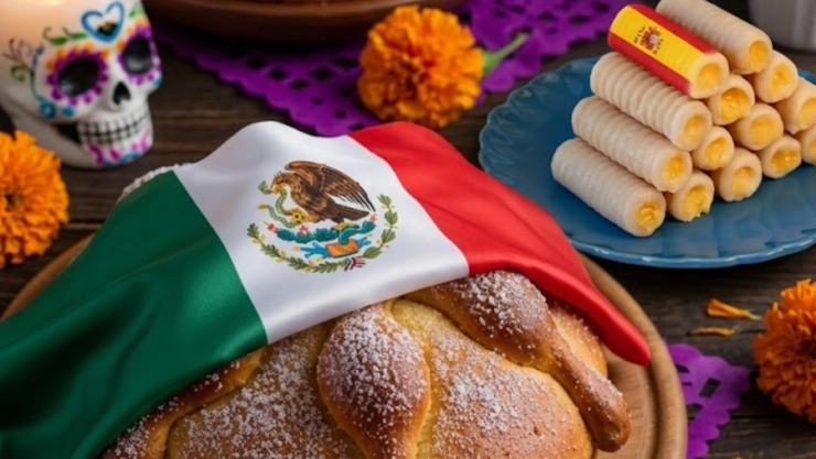 Mientras en México está el Pan de Muerto, en España existe un dulce tradicional llamado “los huesos de santo”