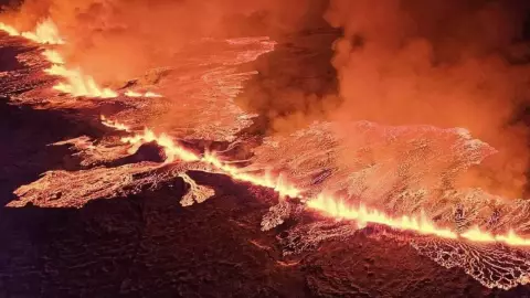 Erupción volcánica en Islandia