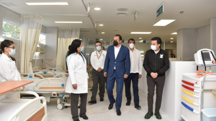 Inauguran zona de atención Covid-19 en hospital dañado por sismo del 19S en Cuautla.