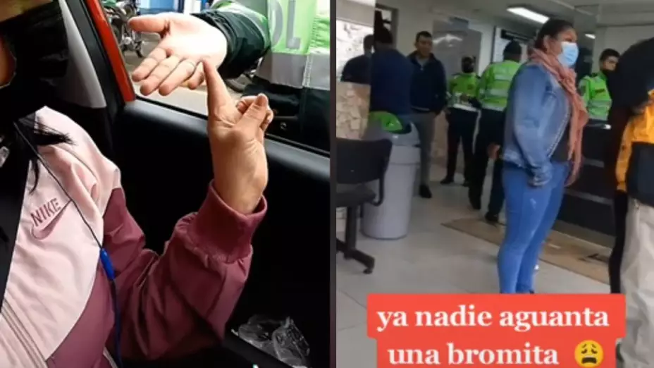 TikTok ¡Bromis! Detiene a conductora por jugar con un tránsito.jpg