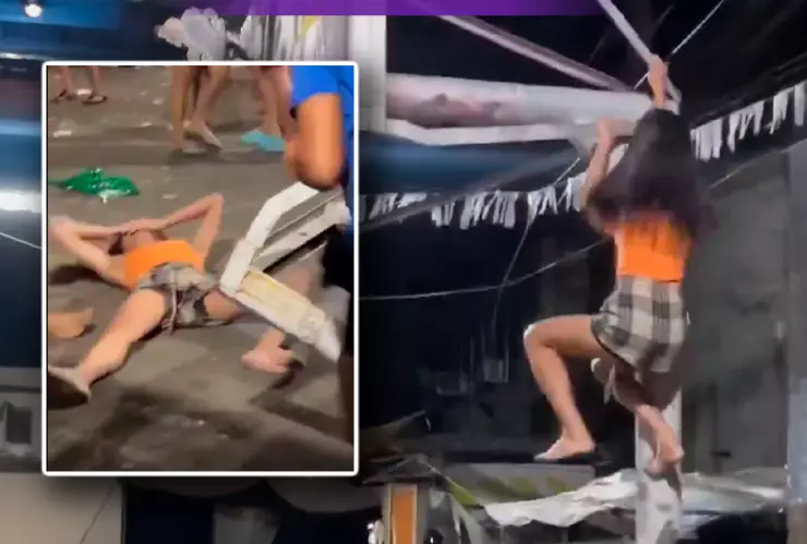 VIDEO: Buscaba hacerse viral y terminó en el suelo: joven cae tras bailar twerking en una canasta de básquetbol