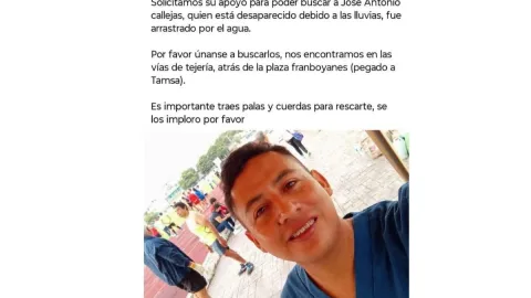 Arrastrado por la corriente en Veracruz