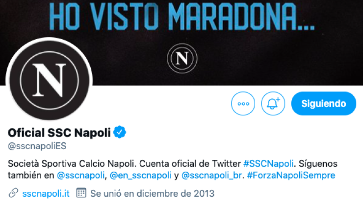 El mensaje del Napoli para Maradona