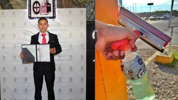 El joven que fue limpiaparabrisas y ahora es ingeniero industrial.