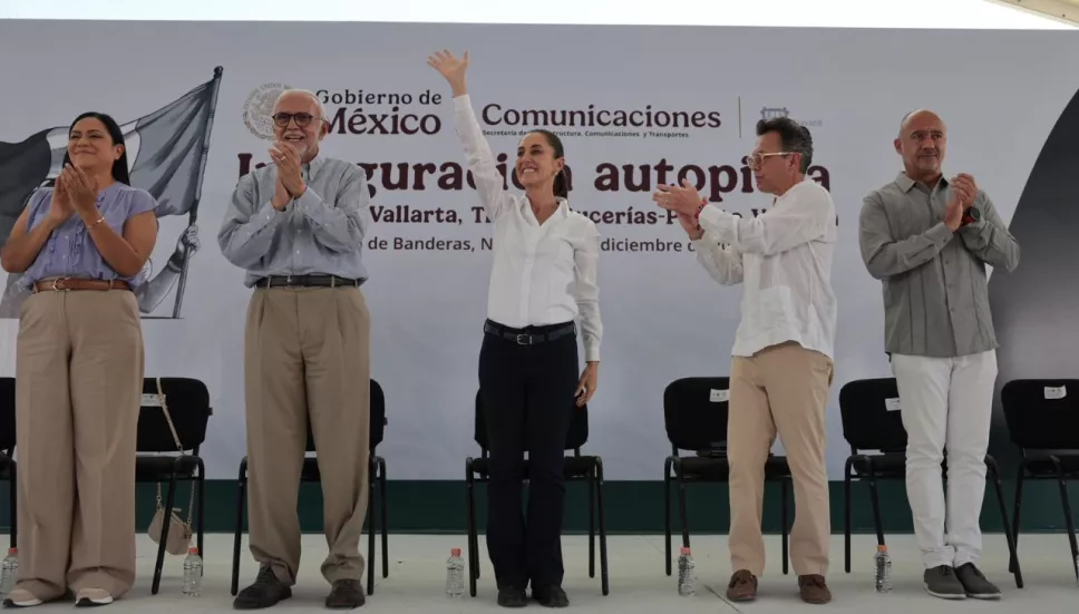 Sheinbaum inaugura la carretera Jala-Puerto Vallarta