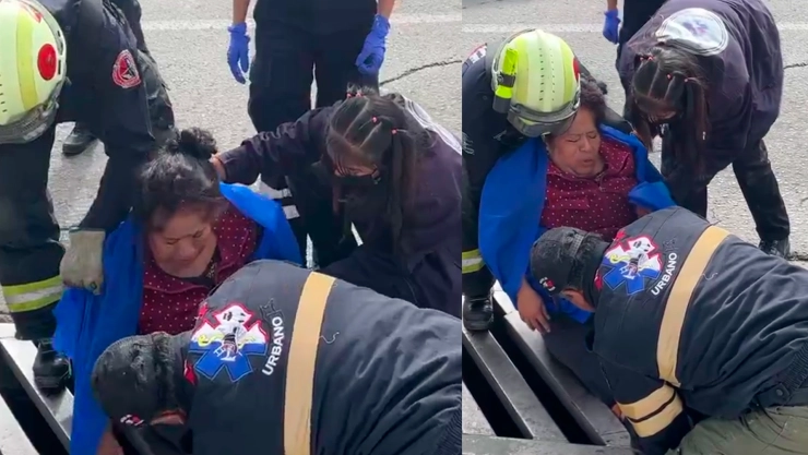 Mujer queda atrapada en respiradero de Ecatepec