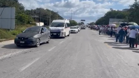 Carretera Federal 307_ Reportan tráfico en Tulum por movilización HOY