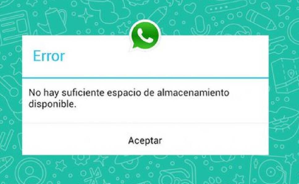 whatsapp espacio lleno por fotos