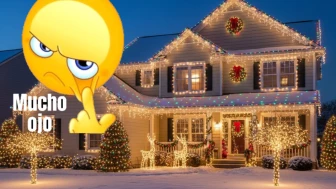 NUNCA hagas esto con tus series de luces navideñas o podrías causar un accidente en tu casa