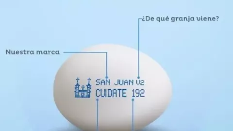 La marca San Juan ha especificado que en algunas ocasiones pone mensajes positivos en los huevos