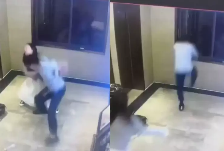 Joven se lanza a través de una ventana en China
