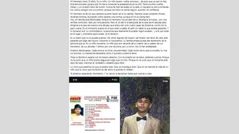 Edwin Kenay, menor levantado en Mazatlán