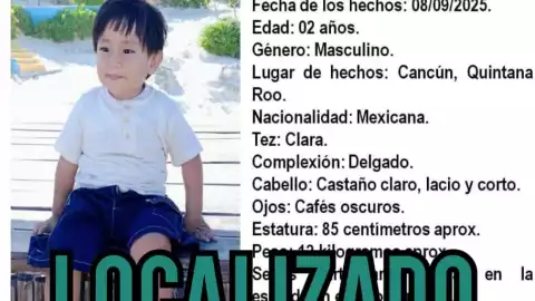 LOCALIZAN a Guzmán Natanael Lainez Morales, bebé de 2 años, desaparecido en Cancún desde hace 8 días