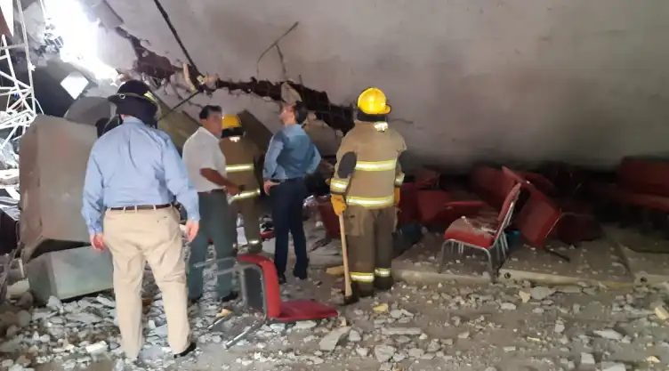 Derrumbe de domo en Tabasco