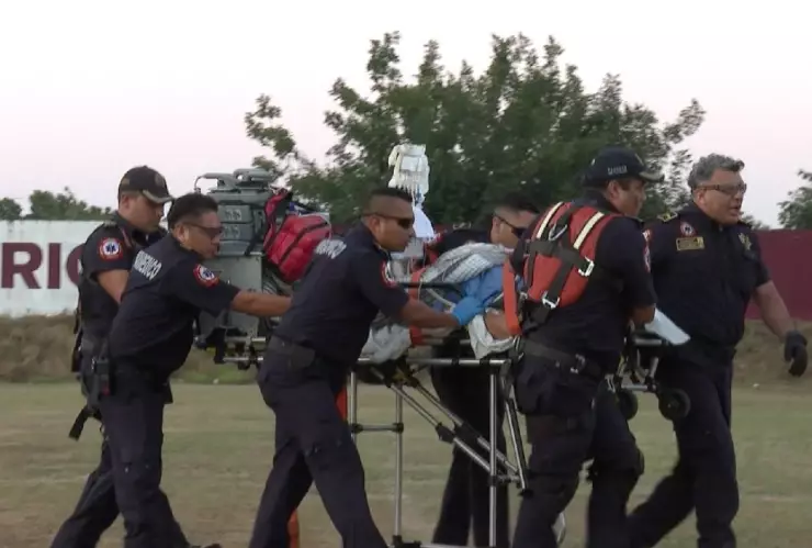 Mujer es trasladada de emergencia en helicóptero al Hospital O’Horán