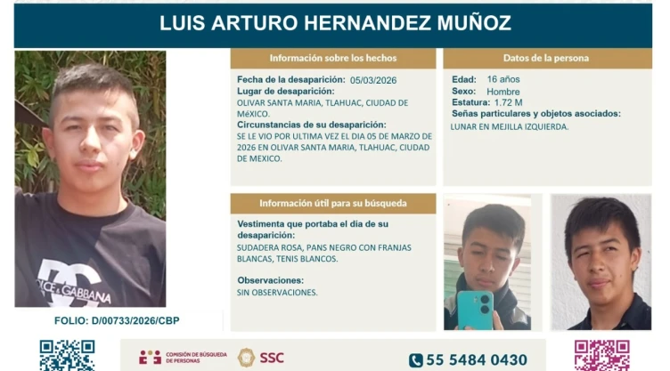 Localizan a Luis Arturo Hernández Muñoz: menor entró al entrar al Metro Tláhuac.