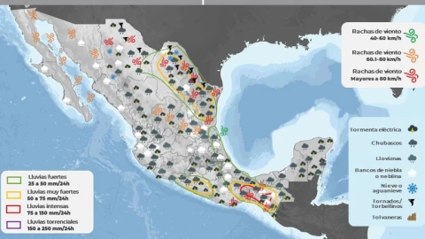 Se esperan lluvias intensas este 30 de octubre en México