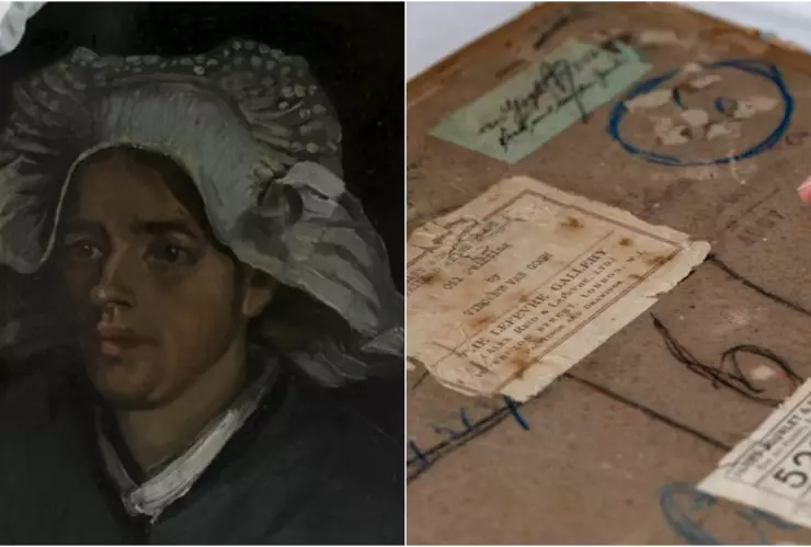 Van Gogh autorretrato pinturas Cabeza de una mujer campesina