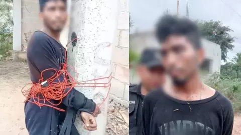 Vecinos de Kanasín AMARRAN a presunto LADRÓN tras intento de ROBO