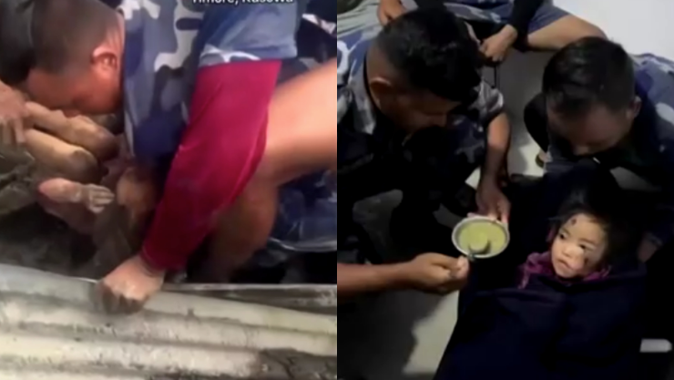 Rescatan a niña tras 60 horas atrapada en Nepal