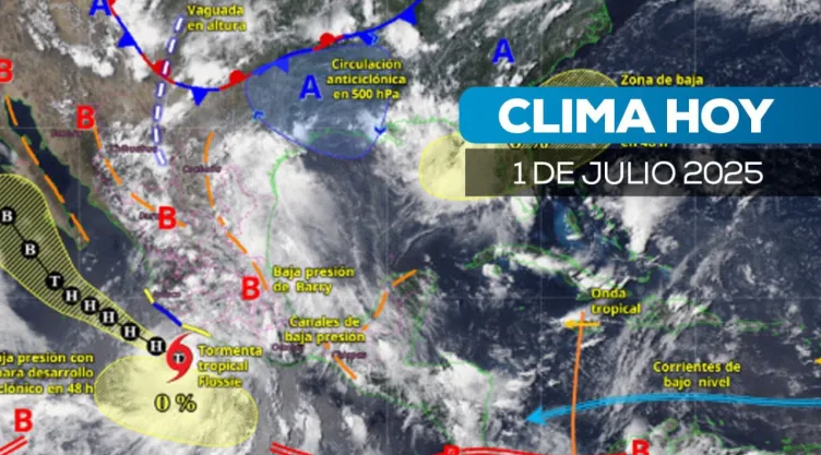 Tormenta tropical “Flossie” provoca intensas lluvias en México este martes 1 de julio 2025