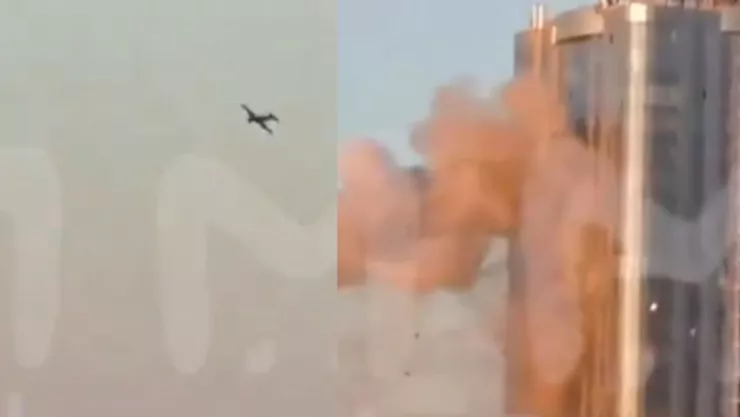 Especie de avión se estrella en Sarátov, Rusia