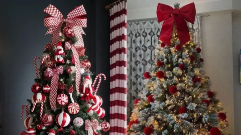 Para Navidad 2025, los moños destacan por materiales versátiles: satén, terciopelo, arpillera y cintas rígidas.