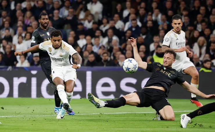 Rodrygo con Real Madrid ante Napoli