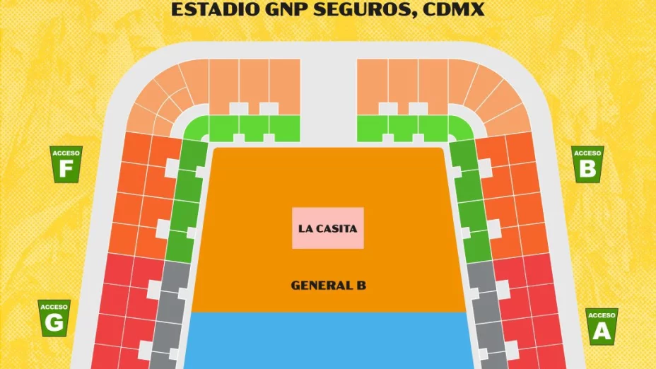 Mapa del concierto de Bad Bunny en México