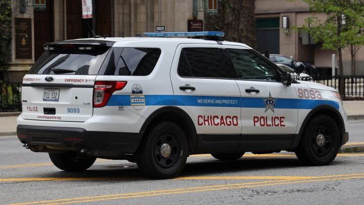Una camioneta de la policía de Chicago