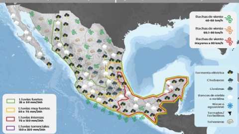 Clima en México 26 de agosto de 2023
