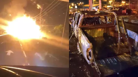 VIDEO | ¡Fuertes imágenes! Vehículo explota cerca de una cárcel: Confirman un muerto y múltiples heridos