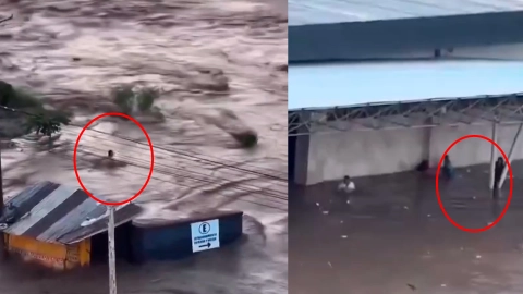 Video muestra a personas arrastradas por el río Cazones tras inundaciones en Poza Rica