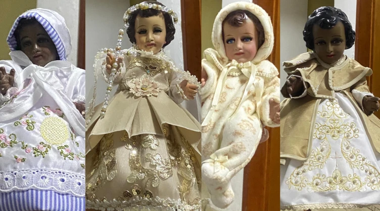 Niños Dios vestidos para el Día de la Candelaria