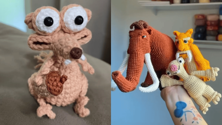 Manualidades de ‘La era del hielo’ 4 ideas para hacer muñecos de crochet para niños.png