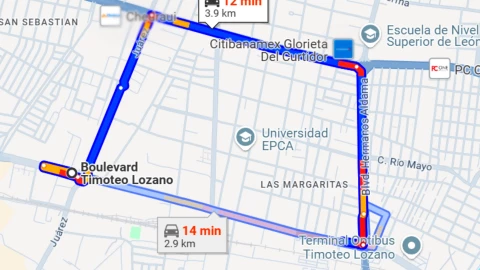 Se reporta tráfico pesado sobre bulevar Timoteo Lozano, en León, hoy 28 de noviembre: esto sabemos