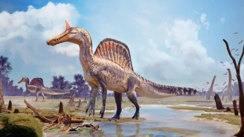 Dinosaurio del desierto con sable en la cabeza asombra a los paleontólogos