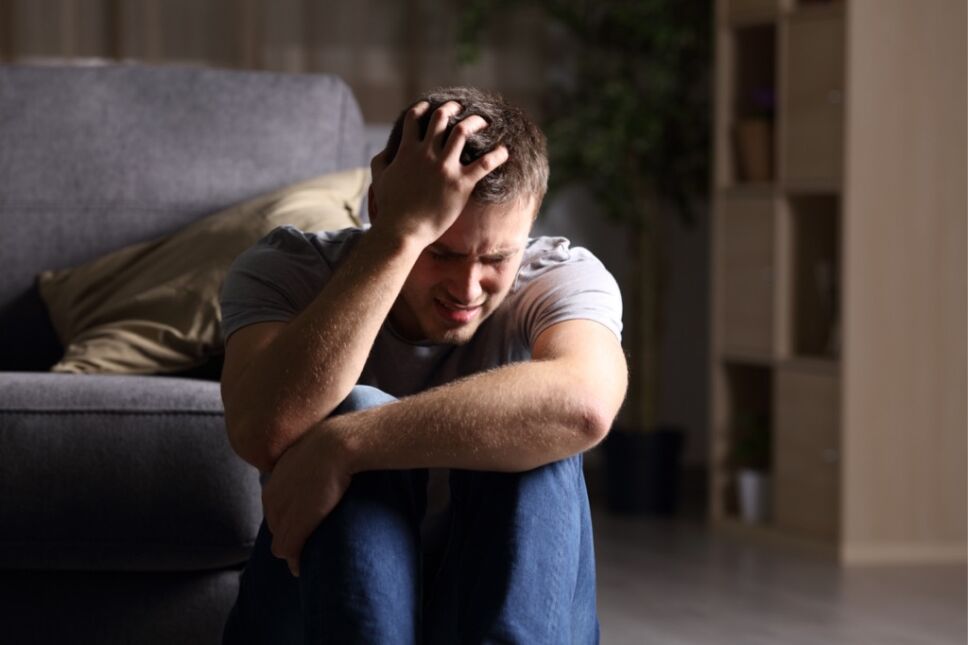 hombre con depresion
